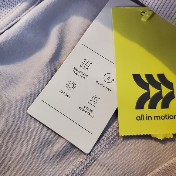 All in motion Large cropped thumbhole quick dry grey long sleeve top - Picture 5 of 11